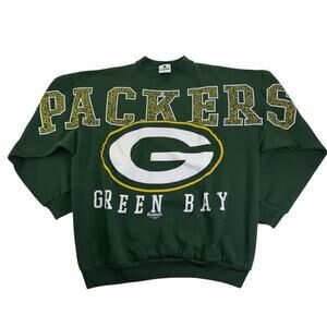 Vintage 1998 Green Bay Packers Spellout Crewneck Riddell Men's XL NFL Sweatshirt